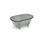 Contemporary Home Living 12" Gray Metal Handmade Bathtub Tabletop Decoration